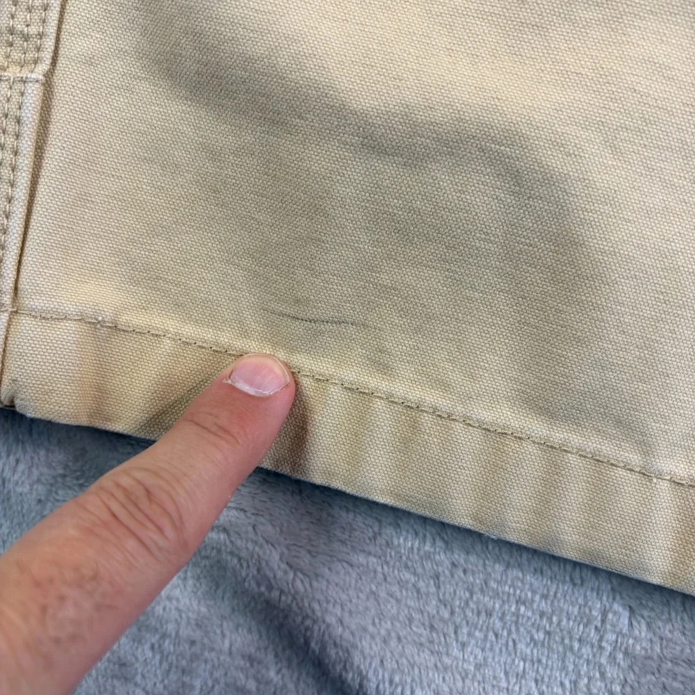 LL Bean Katahdin Iron Works Canvas Nor'‎ Eastern Cotton Carpenter Tan Pant 36x30